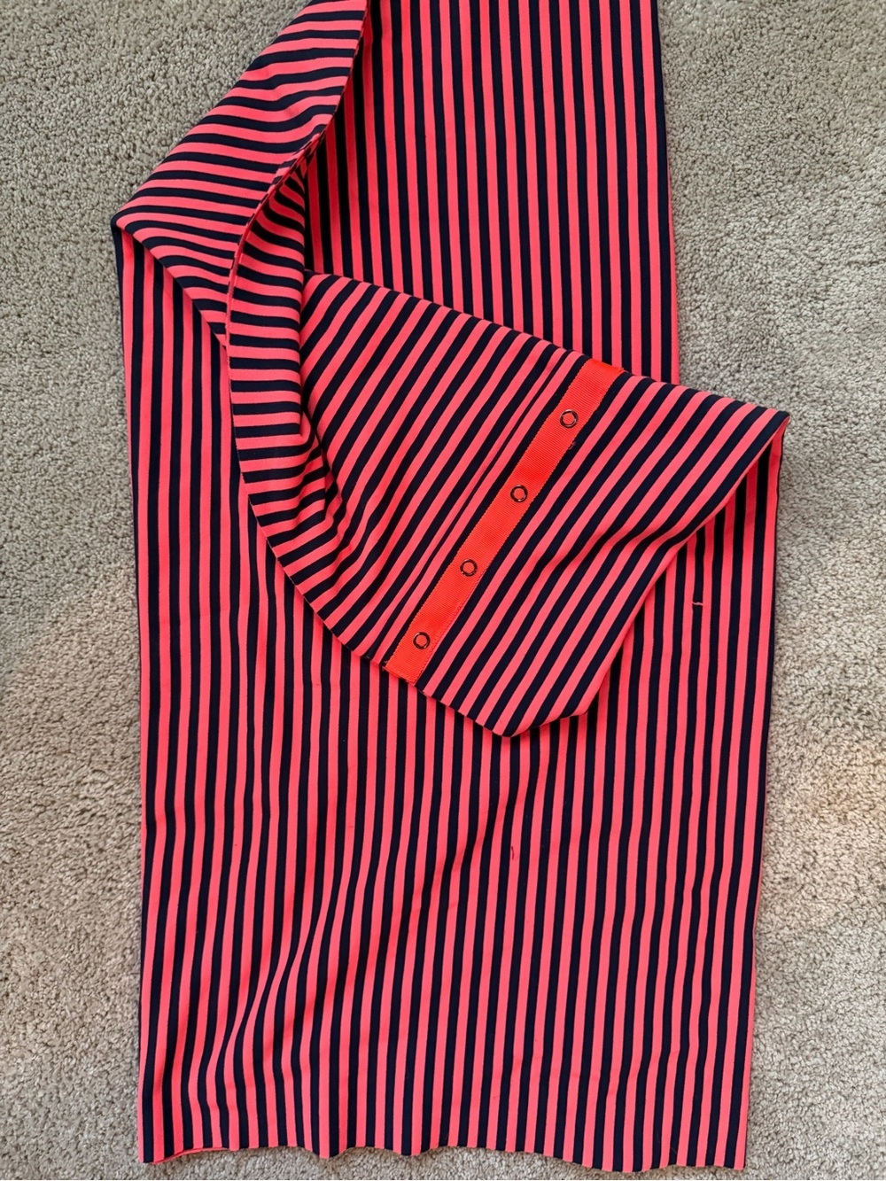 lululemon athletica Wrap scarf Coral Pink and Navy Striped
